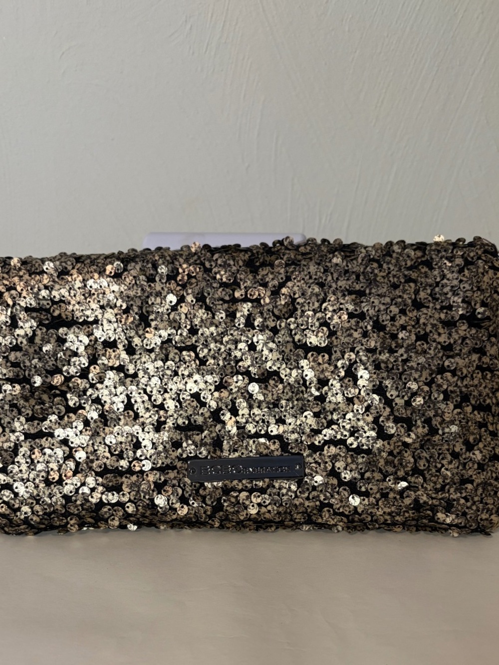 BCBGeneration NWT Antique Gold Sequins Clutch